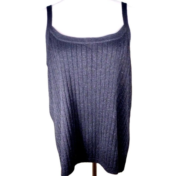 💸$10 🔥Working Classics Designs & Co Ribbed Knit Metallic Camisole Size 22/24 - Picture 1 of 6